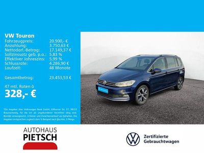 Blau Gebraucht 2020 VW Touran Highline Van / Kleinbus | 20.900 € (Fairer Preis)