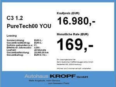 Usata Citroën C3 PureTech 101 CV (74 kW) 2024 Rosso Utilitaria
