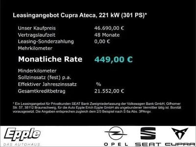 Neu Cupra Ateca VZ 300 PS (220 kW) 2026 Schwarz SUV