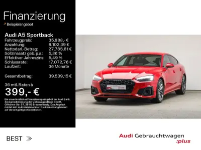 Gebraucht Audi A5 Sportback Ambiente 265 PS (194 kW) 2020 Tangorot metallic Kleinwagen