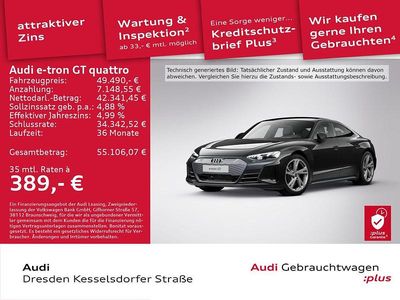 Schwarz Gebraucht 2022 Audi e-tron GT quattro Sport Limousine | 49.490 € (Fairer Preis)