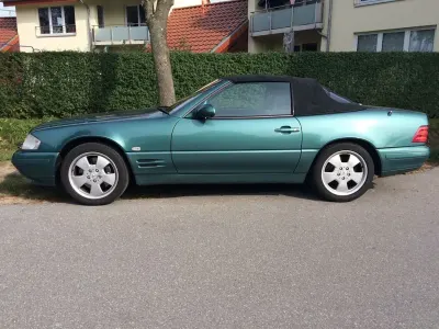 Używany Mercedes SL500 306 KM (225 kW) 1998 Zielony Kabriolet