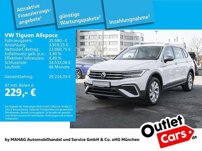 Weiß Gebraucht 2023 VW Tiguan Allspace Life SUV | 25.980 € (Guter Preis)