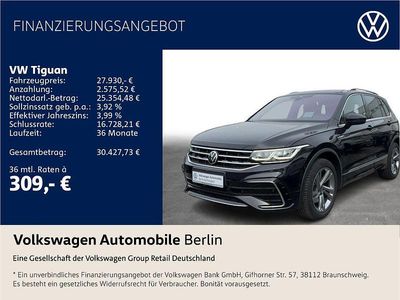 Gebraucht VW Tiguan R-line 200 PS (147 kW) 2021 Schwarz SUV