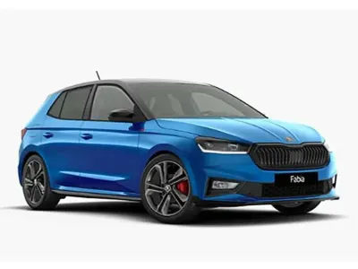 Neu Skoda Fabia 150 PS (110 kW) 2026 Race blue metallic mit black m Kleinwagen