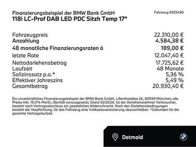 Schwarz (schwarz) Gebraucht 2023 BMW 118 Advantage Kleinwagen | 22.310 € (Guter Preis)