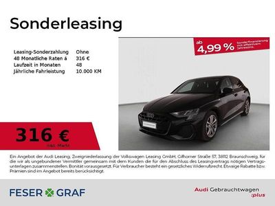 Mythosschwarz metallic Gebraucht 2025 Audi A3 S-Line Limousine | 33.880 € (Guter Preis)