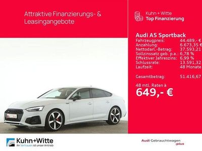 Gebraucht Audi A5 Sportback Business 204 PS (150 kW) 2023 Gletscherweiß metallic Kleinwagen