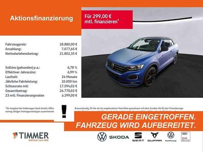 Second-hand VW T-Roc Cabriolet R-line Edition 150 CP (110 kW) 2022 Albastru Cabrio