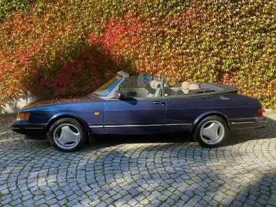 Brugt Saab 900 Cabriolet Aero 141 HK (103 kW) 1993 Blå Cabriolet