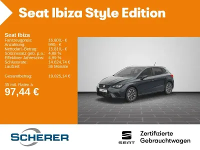 Gebraucht Seat Ibiza Style 116 PS (85 kW) 2024 Magnetic grau metallic (metallic) Kleinwagen