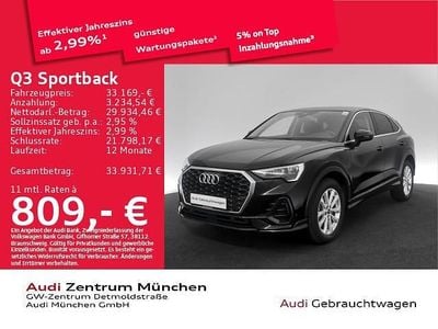 Gebraucht Audi Q3 Sportback Performance 245 PS (180 kW) 2022 Schwarz SUV