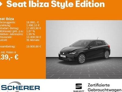 Gebraucht Seat Ibiza Style 116 PS (85 kW) 2024 Midnight schwarz metallic (metallic) Kleinwagen