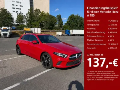 Gebraucht Mercedes A180 136 PS (100 kW) 2019 Rot Limousine