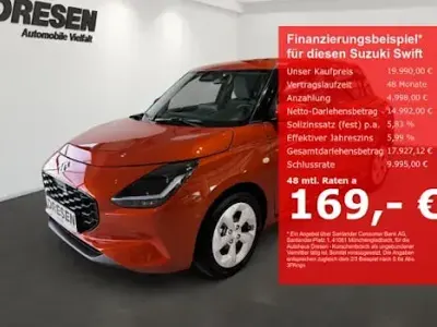 Neu Suzuki Swift Comfort 81 PS (59 kW) 2026 Orange Kleinwagen