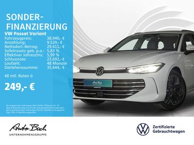 Weiß (pure white) Gebraucht 2024 VW Passat Elegance Kombi | 38.940 € (Guter Preis)