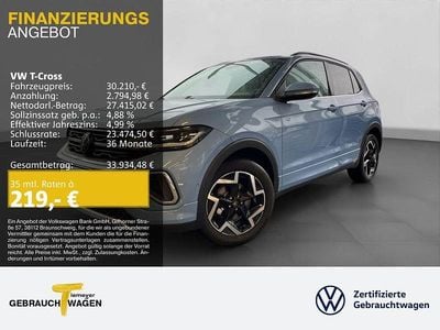 Blau Neu 2025 VW T-Cross R-line SUV | 30.210 € (Guter Preis)