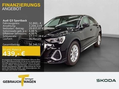 Schwarz Gebraucht 2022 Audi Q3 Sportback S-Line SUV | 32.860 € (Fairer Preis)