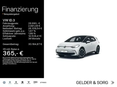Gebraucht VW ID.3 Pro 150 kW (204 PS) 2024 Gletscherweiß metallic Kleinwagen