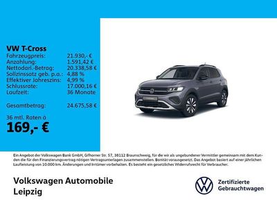 Grau Gebraucht 2024 VW T-Cross Goal SUV | 21.930 € (Superpreis)