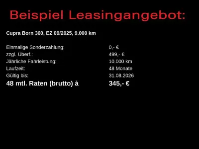 Gebraucht Cupra Born e-Boost 169 kW (231 PS) 2025 Mythosschwarz Kleinwagen