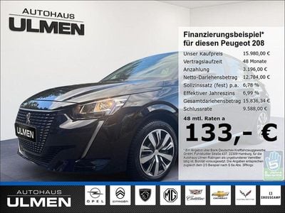 Gebraucht Peugeot 208 Active 101 PS (74 kW) 2023 Schwarz Kleinwagen