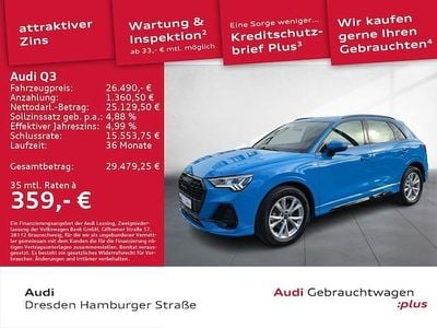 Turboblau Gebraucht 2023 Audi Q3 S-Line SUV | 25.980 € (Superpreis)
