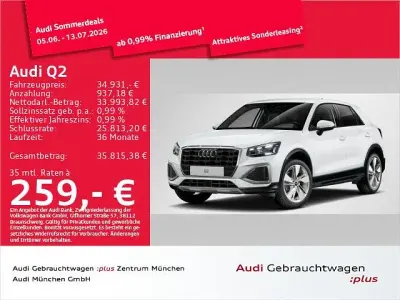 Gebraucht Audi Q2 Advanced Plus 150 PS (110 kW) 2025 Gletscherweiß metallic SUV