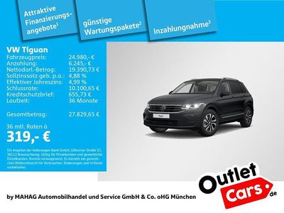 Grau Gebraucht 2021 VW Tiguan Active SUV | 24.980 € (Fairer Preis)