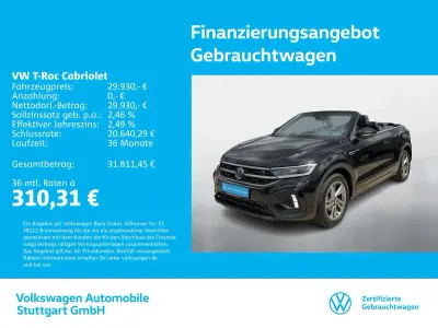 Gebraucht VW T-Roc Cabriolet R-line 150 PS (110 kW) 2025 Schwarz Cabrio