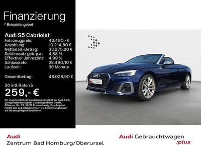 Gebraucht Audi S5 Cabriolet Sport 354 PS (260 kW) 2023 Navarrablau metallic/verdeck s Cabrio