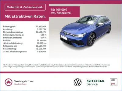 Używany VW Golf VIII R 333 KM (244 kW) 2023 Niebieski Sedan/Limuzyna