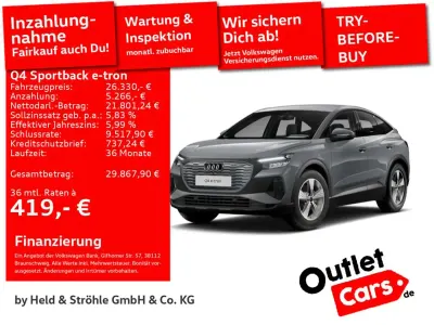 Gebraucht Audi Q4 Sportback e-tron 125 kW (170 PS) 2023 Grau SUV