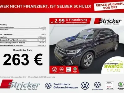 Gebraucht VW T-Roc Cabriolet R-line 150 PS (110 kW) 2025 Deep black perleffekt schwarz Cabrio