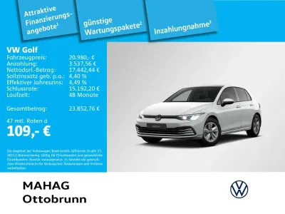 Gebraucht VW Golf VIII Life 131 PS (96 kW) 2024 Weiß Limousine