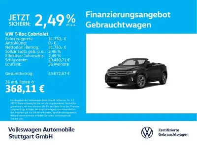 Brugt VW T-Roc Cabriolet R-line 150 HK (110 kW) 2025 Sort Cabriolet