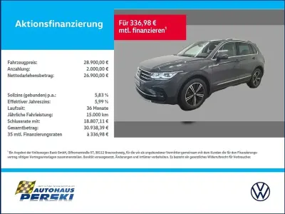 Gebraucht VW Tiguan Elegance 150 PS (110 kW) 2023 Grau SUV