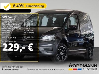 Usata VW Caddy Trendline 125 CV (91 kW) 2018 Nero Monovolume