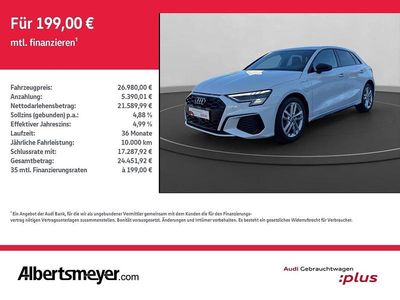 Weiß Gebraucht 2022 Audi A3 S-Line Limousine | 26.980 € (Fairer Preis)