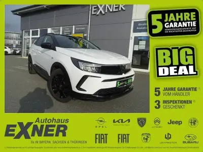 Gebraucht Opel Grandland X GS Line 131 PS (96 kW) 2023 Jade weiß/ dach & spiegel schwarz l SUV