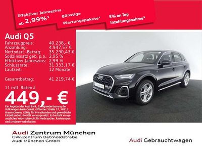 Mythosschwarz metallic Gebraucht 2023 Audi Q5 S-Line SUV | 40.238 € (Superpreis)