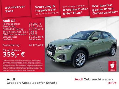 Gebraucht Audi Q2 Ambiente 150 PS (110 kW) 2021 Apfelgrün metallic SUV