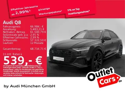 Gebraucht Audi Q8 S-Line 286 PS (210 kW) 2023 Mythosschwarz metallic SUV