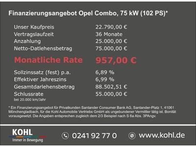 gebraucht Opel Combo Cargo Edition M 1.5 D Totwinkel PDC Navi DAB+