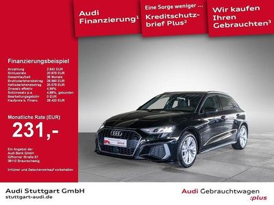 Gebraucht Audi A3 Sportback S-Line 150 PS (110 kW) 2023 Schwarz Kleinwagen