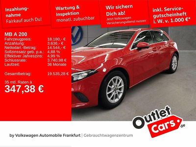Gebraucht Mercedes A200 Progressive 163 PS (119 kW) 2019 Rot Limousine