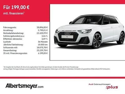 Gebraucht Audi A1 Sportback S-Line 110 PS (80 kW) 2024 Weiß Kleinwagen