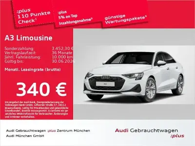 Używany Audi A3 Ambiente 150 KM (110 kW) 2025 Biały Sedan/Limuzyna