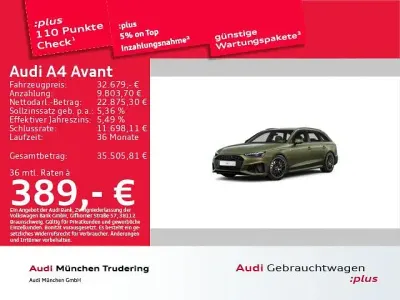 Gebraucht Audi A4 S-Line 204 PS (150 kW) 2023 Distriktgrün metallic Kombi