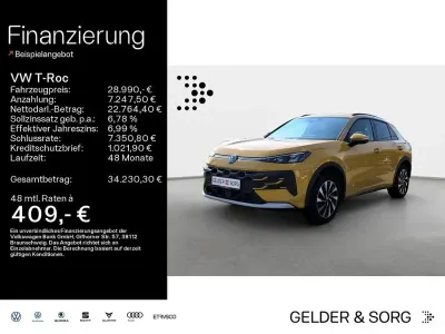 Second-hand VW T-Roc Life 116 CP (85 kW) 2025 Galben SUV